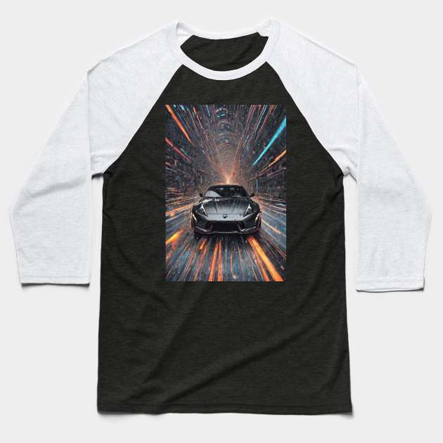 JDM Abstract Drifter Baseball T-Shirt by FurryBallBunny